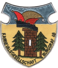 Wappen KG Burggraf '48 e.V. ... weiter zum Song 'Blau und Gelb'